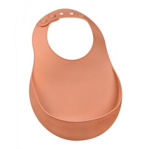 Σαλιάρα σιλικόνης Beaba Terracota