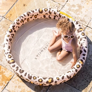 Swim Essentials: Φουσκωτή πισίνα Ø100εκ. με δύο αεροθαλάμους για μωρά από 1 έτους - "Beige Leopard