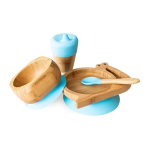 Snail Plate, Bowl & Sippy Cup Combo BLUE