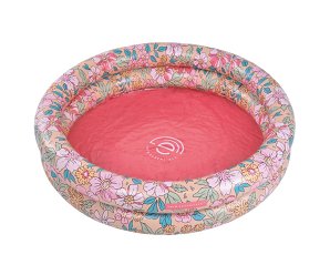 Swim Essentials: Φουσκωτή πισίνα Ø100εκ. με δύο αεροθαλάμους για μωρά από 1 έτους - "Pink Blossom"