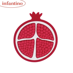 Soothing Silicone Teether, Pomegranate