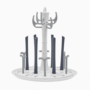 Compact bottle drying rack