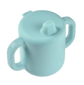 Silicone learning cup - blue