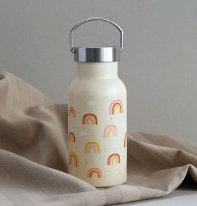 Stainless steel drink bottle: Rainbows
