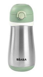 Ανοξείδωτο μπουκάλι Beaba 350ml Sage Green