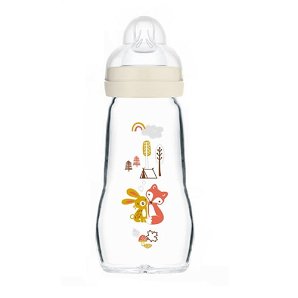 MAM ΜΠΙΜΠΕΡΟ ΓΥΑΛΙΝΟ MATT FEEL GOOD 170ml + ΘΗΛΗ ΣΙΛΙΚΟΝΗ 0+ΜΗΝΩΝ UNISEX