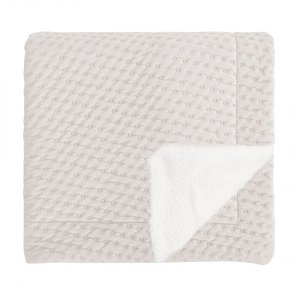 Βρεφική κουβέρτα Premium Dots 70x100 λευκή/εκρού