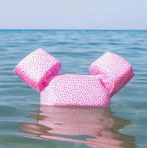 Essentials-Puddle Jumper 2-6 years pink with dots