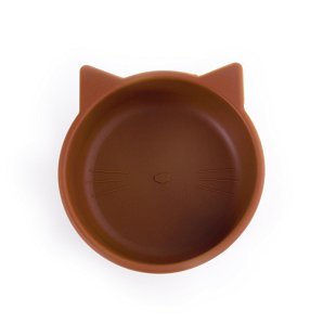 Silicone Baby Bowl - Kitty shaped - Clay