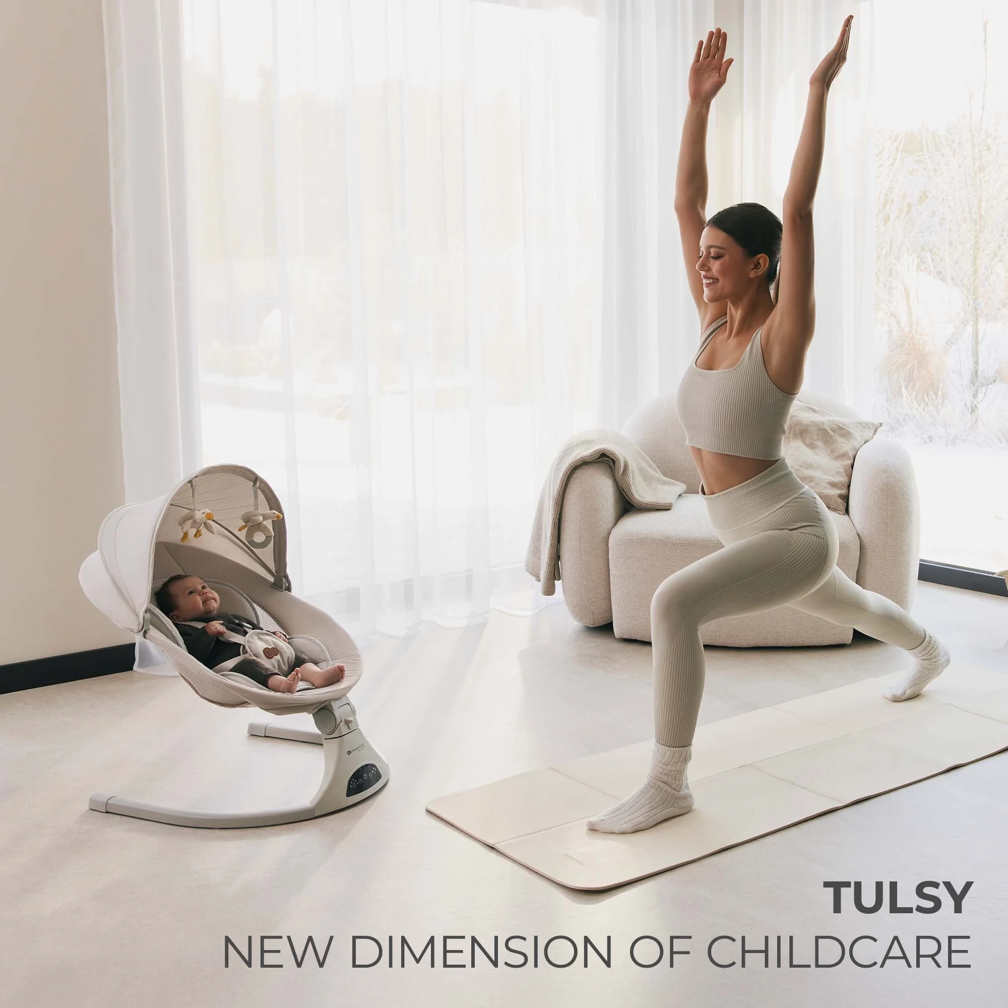 Kinderkraft bouncer TULSY grey