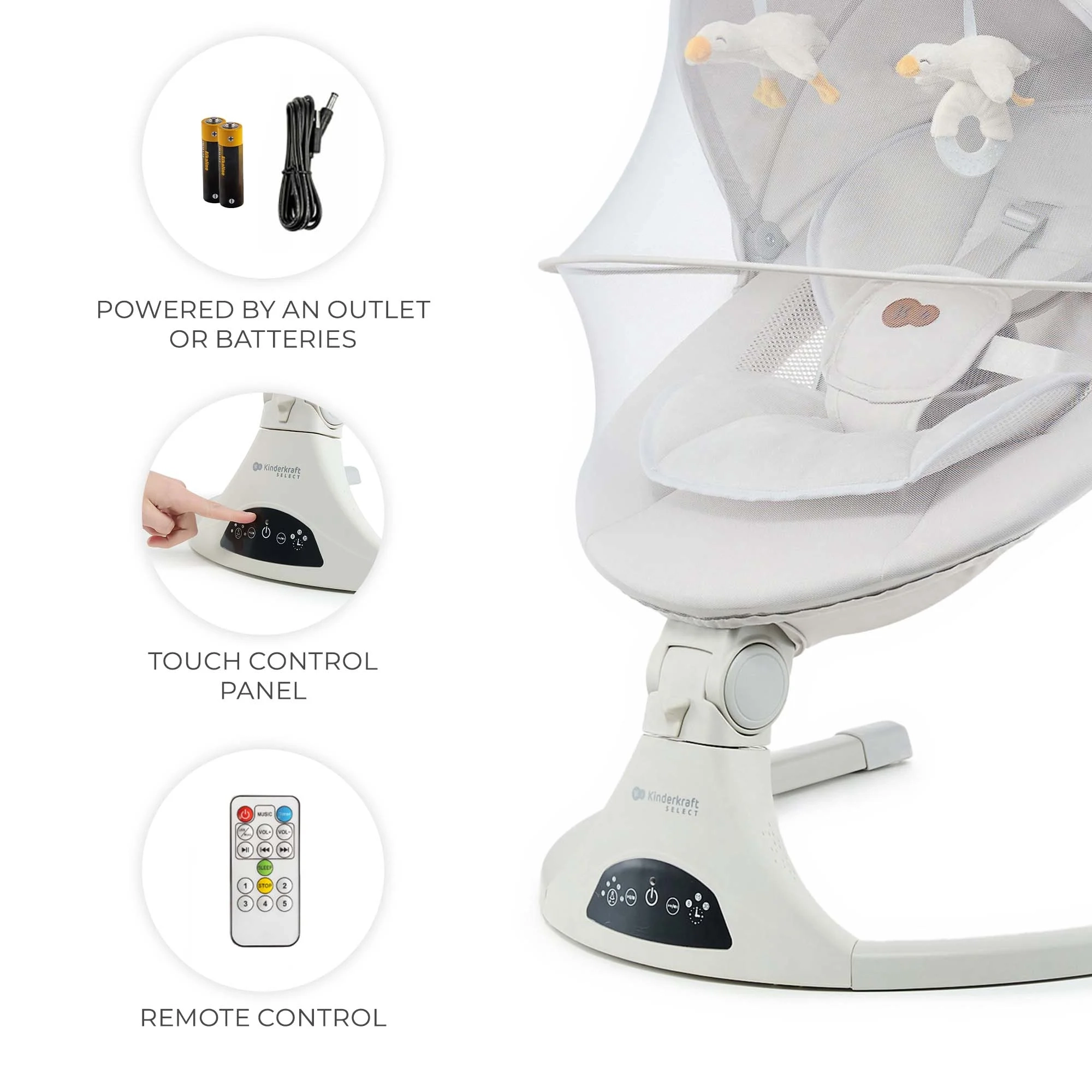 Kinderkraft bouncer TULSY grey