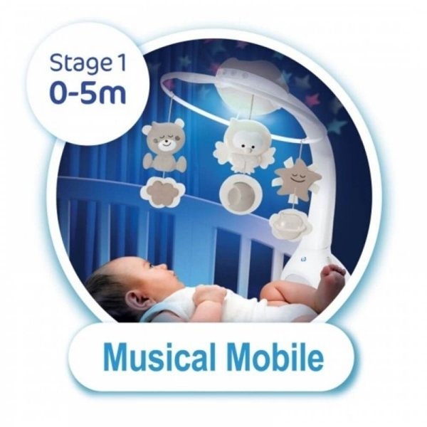 3 IN 1 PROJECTOR MUSICAL MOBILE(ECRU)