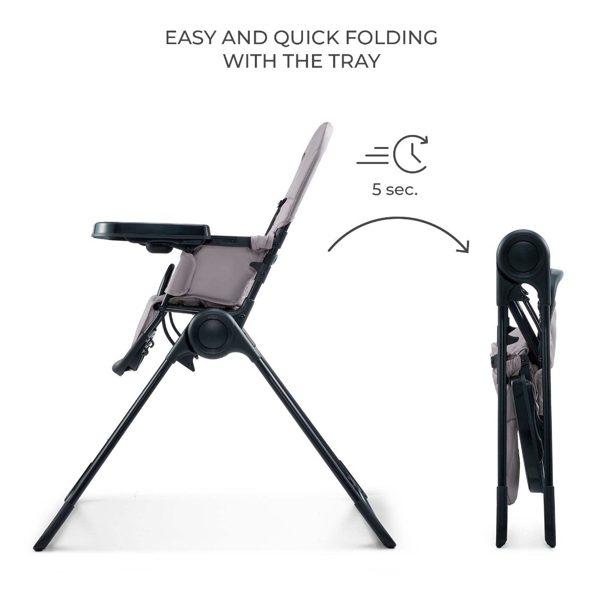 Kinderkraft high chair BINCI grey