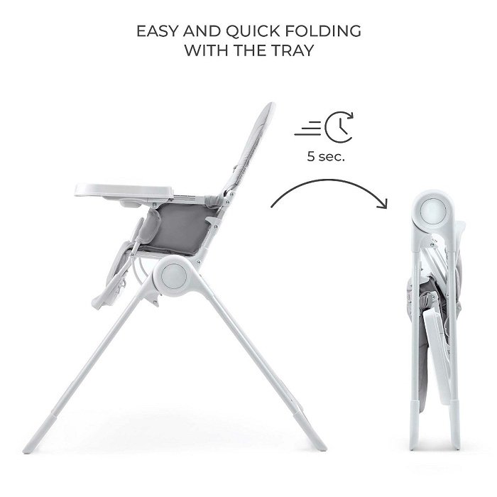 Kinderkraft high chair BINCI light grey