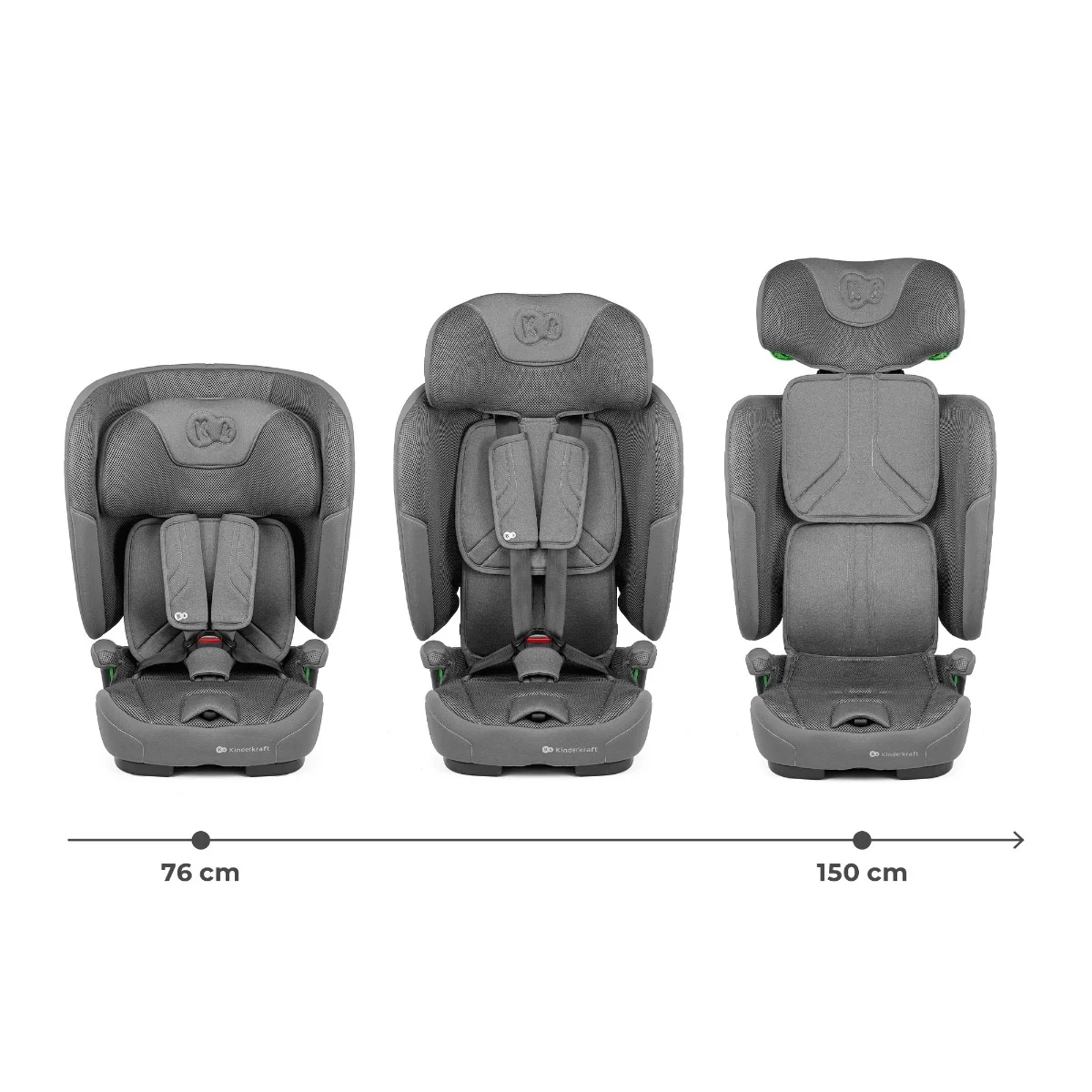 Kinderkraft Car Seat  FIX2GO i-Size 76-150cm GREY