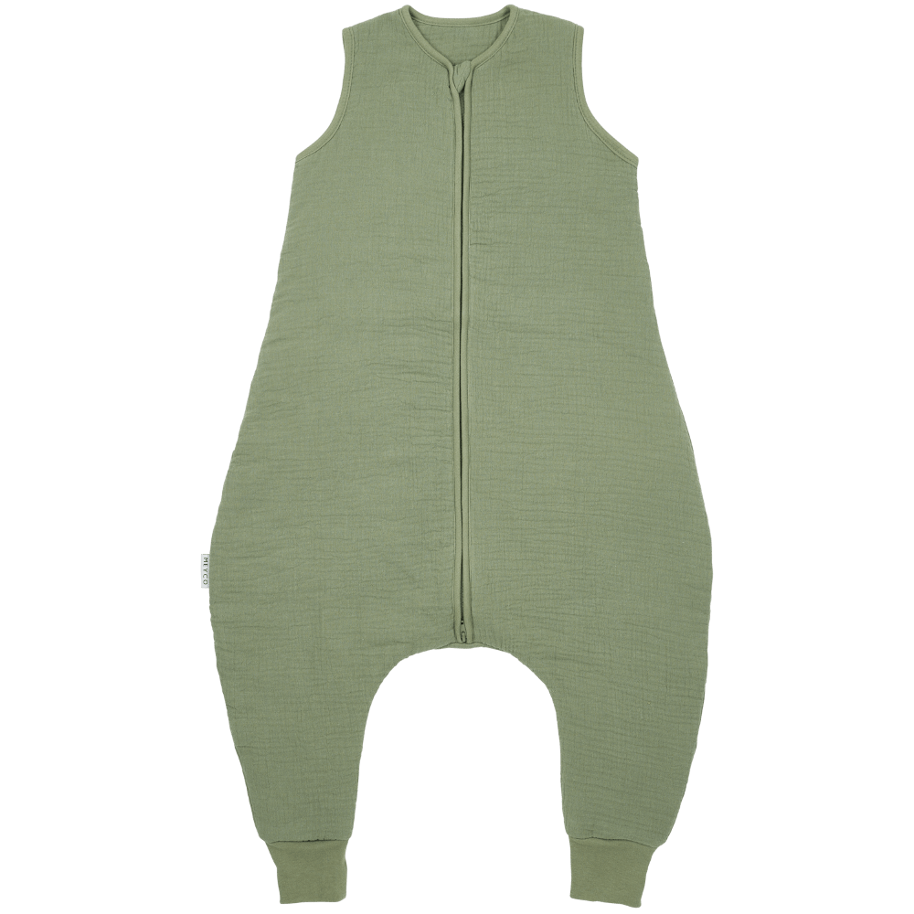 Meyco 100% Βαμβακερός Υπνόσακος 2.0 Tog με Ποδαράκια Muslin Olive Green 104cm