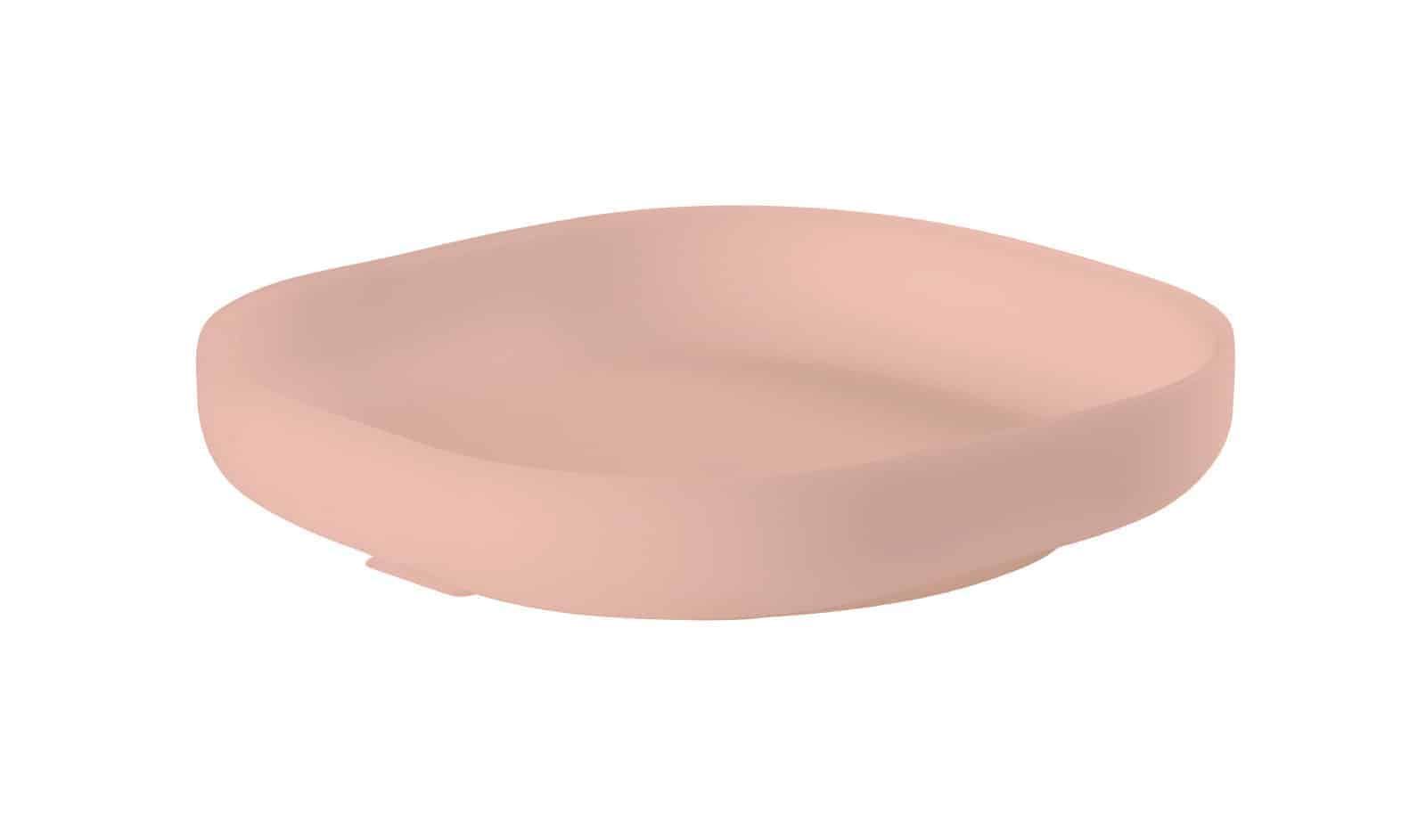 Εκπαιδευτικό Πιάτο απο Σιλικόνη Beaba Light Pink