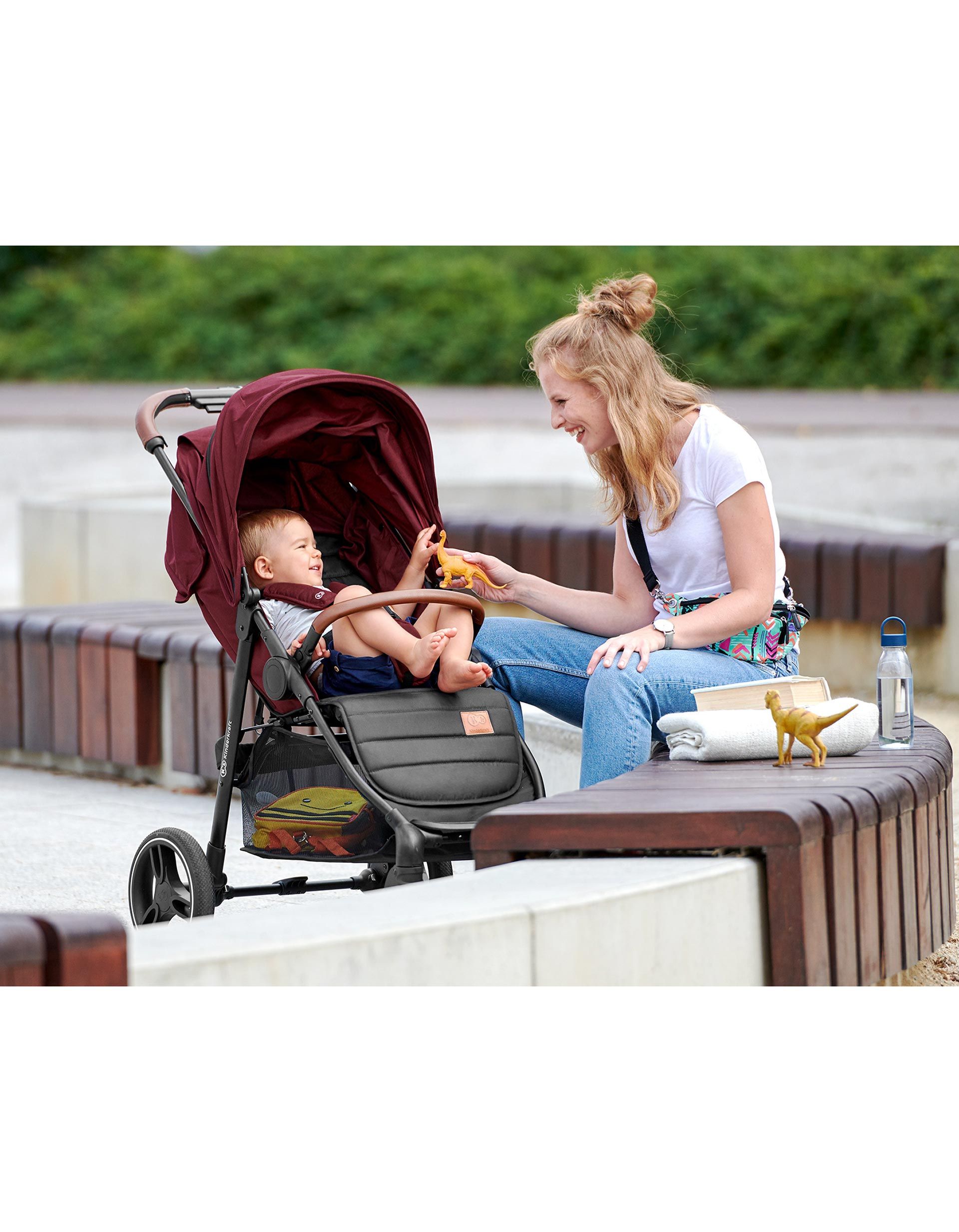 Βρεφικό Καρότσι Kinderkraft Grande Burgundy