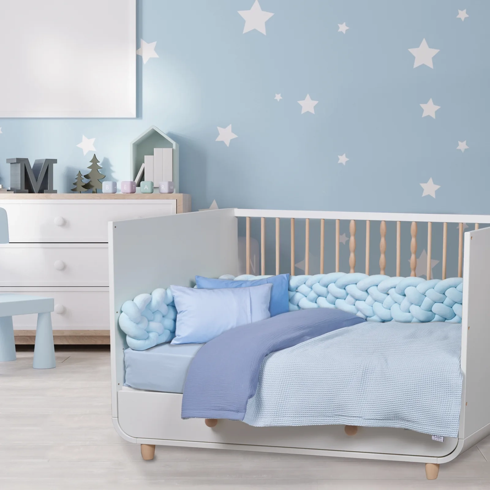 Κουβέρτα κούνιας πικέ BABY X RELAX Light Blue