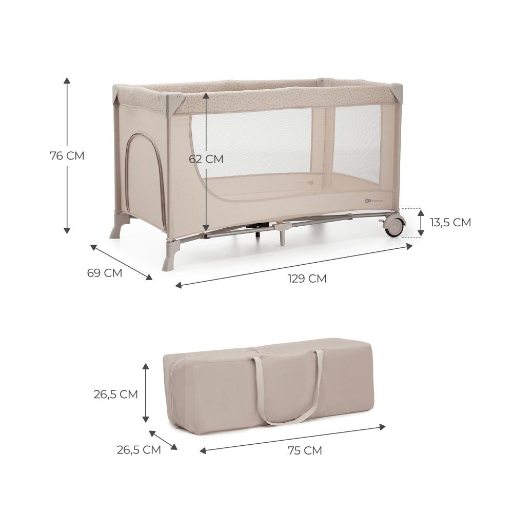 Kinderkraft travel cot JOY 2 BEIGE