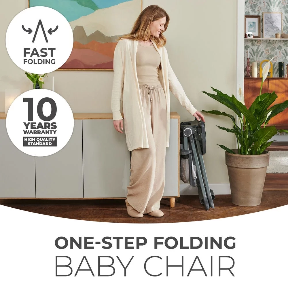 Kinderkraft feeding chair FOLDEE PINK