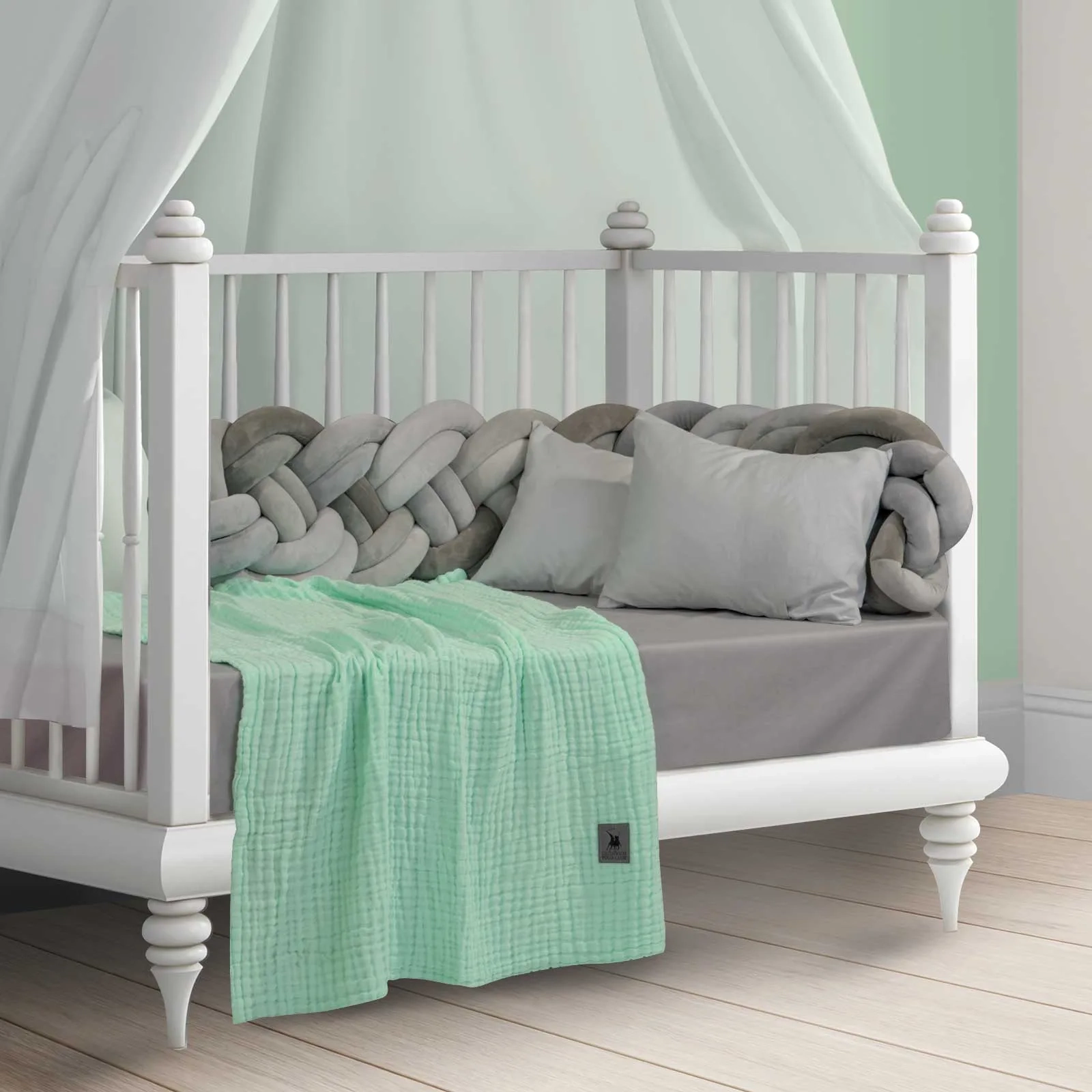 Κουβερτάκι κούνιας X Baby GREENWICH Polo Club Mint