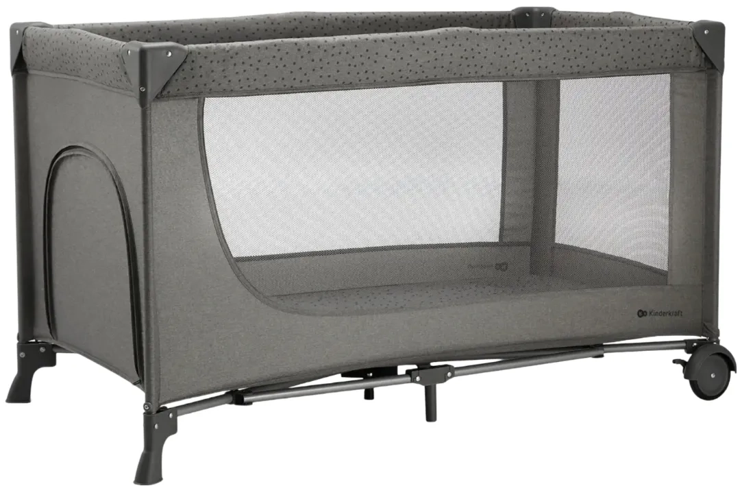 Kinderkraft travel cot JOY 2 DARK GREY