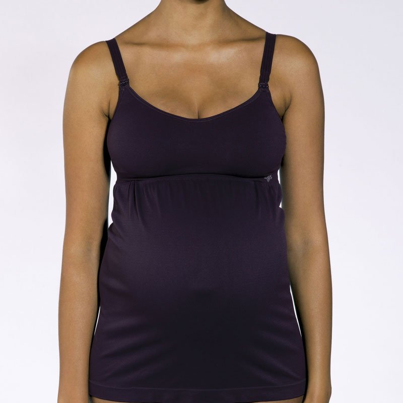 Pregnancy nurs tank top 1/S BLACK