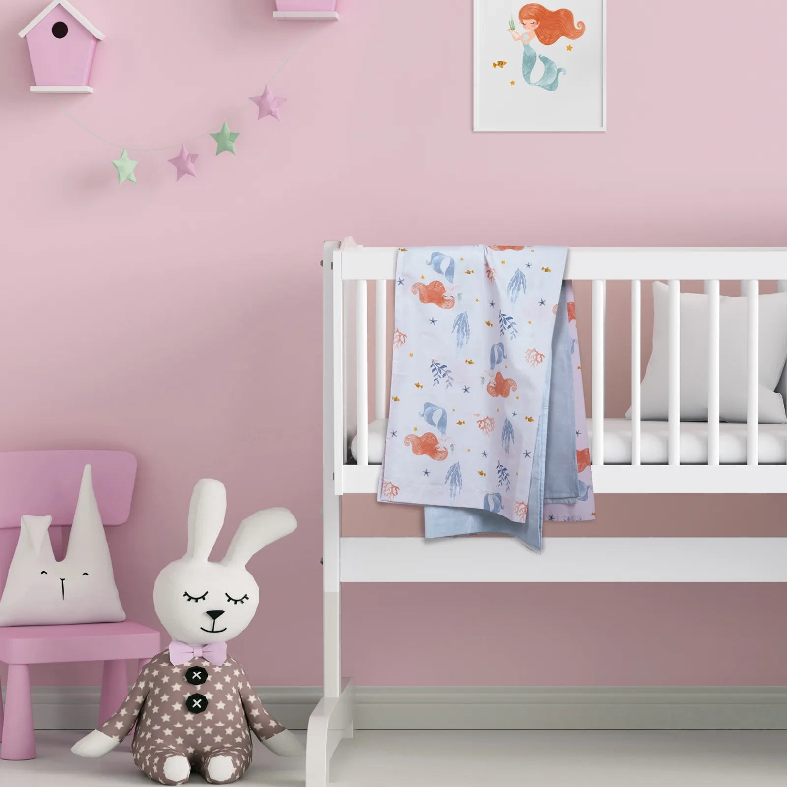 Σετ σεντόνια λίκνου BABY FUN Sea