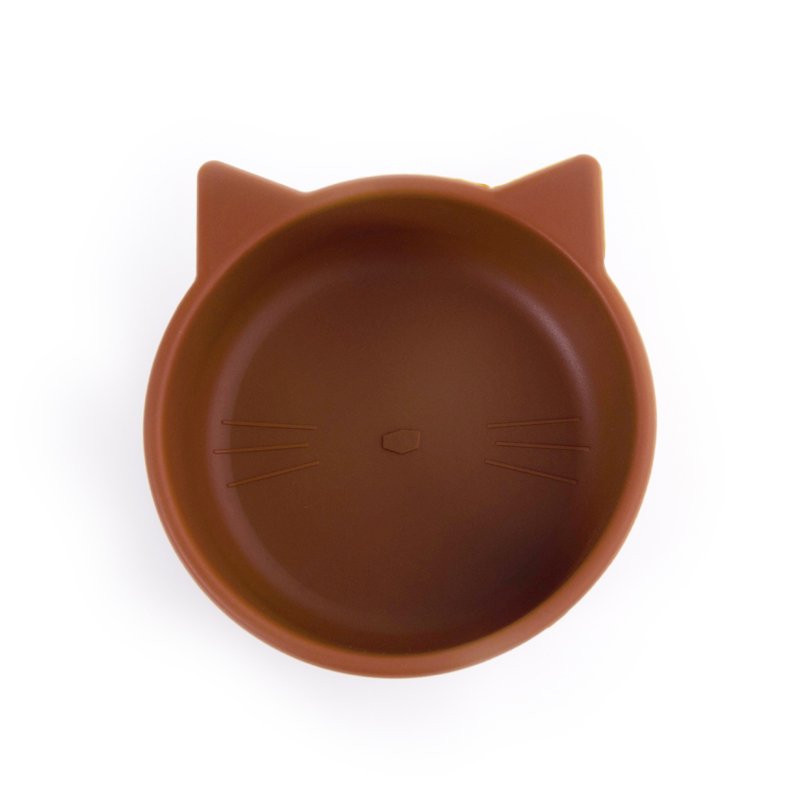 Silicone Baby Bowl - Kitty shaped - Clay