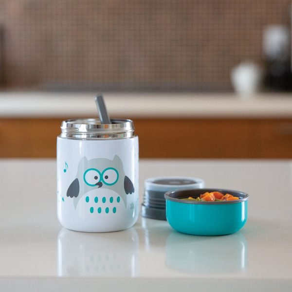 Bbluv Food (Aqua) - Thermal food Container with Spoon