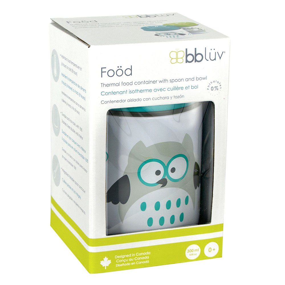 Bbluv Food (Aqua) - Thermal food Container with Spoon