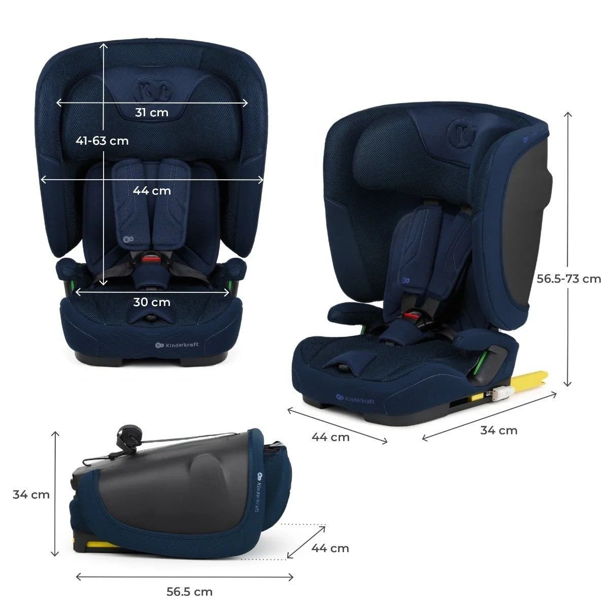 Kinderkraft Car Seat  FIX2GO i-Size 76-150cm NAVY
