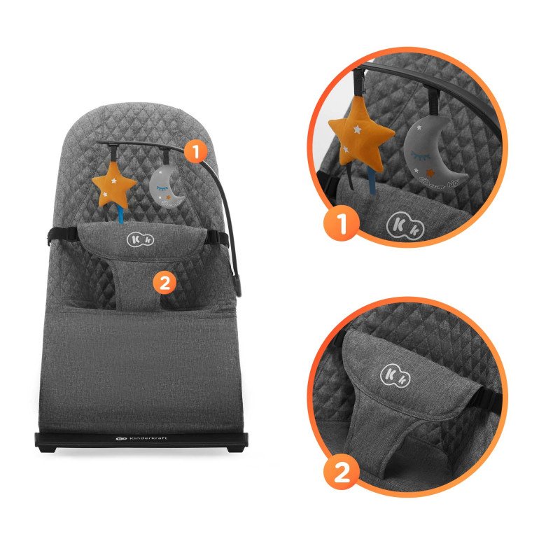 Kinderkraft MIMI bouncer grey