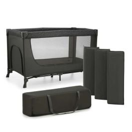 Kinderkraft travel cot JOY 2 DARK GREY