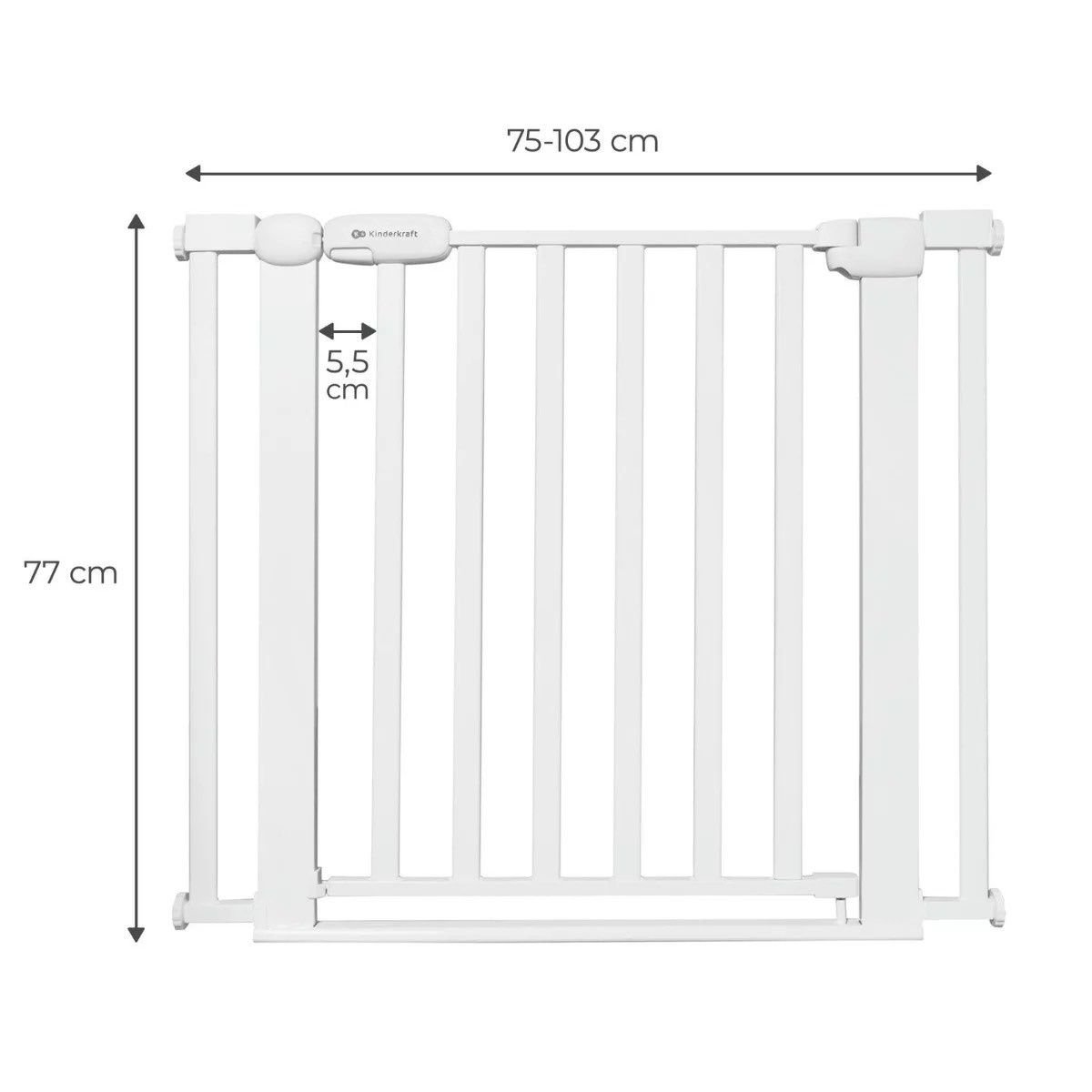 Kinderkraft SAFE SNAP safety gate WHITE