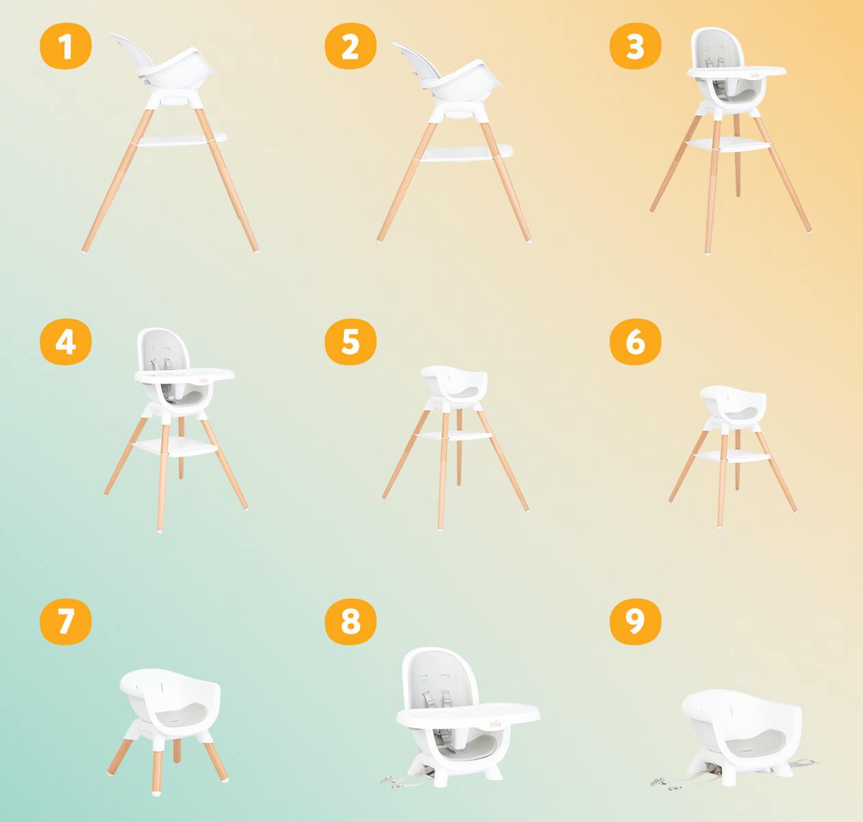 JOIE CHESTNUT HIGHT CHAIR MOCHA