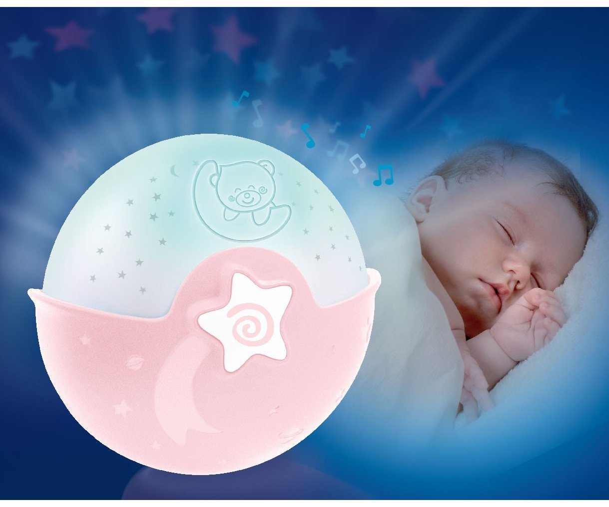 WOM SOOTHING LIGHT & PROJECTOR (PINK)