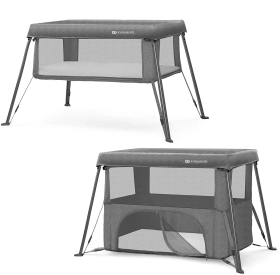 Kinderkraft Travel Cot CAMI GREY