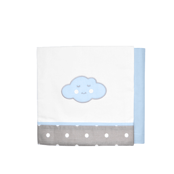 Σετ σεντόνια λίκνου ΣΥΝΝΕΦΟ Light Blue