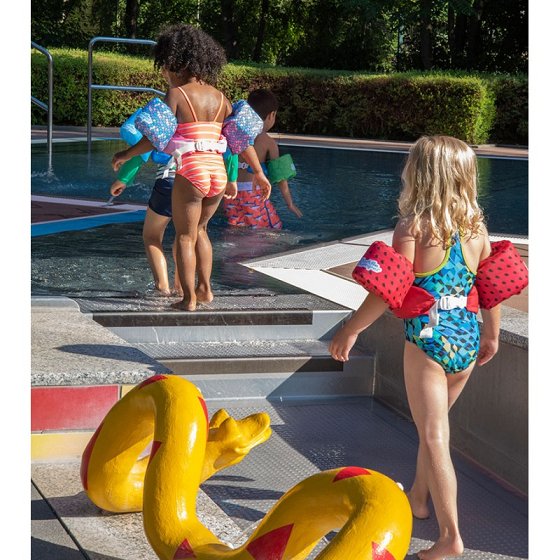 Swim Essentials: Μπρατσάκια με έξτρα θωρακική ενίσχυση για παιδιά ηλικίας 2-6 ετών - "Flower hearts"