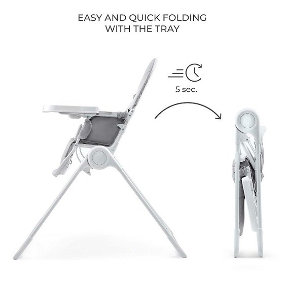 Kinderkraft high chair BINCI light grey