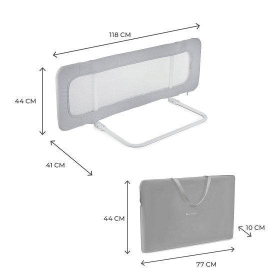 Kinderkraft bed rail Guard and Dream LIGHT GREY