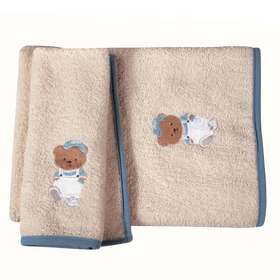 Σετ πετσέτες μπάνιου Baby GREENWICH Polo Club Beige Blue
