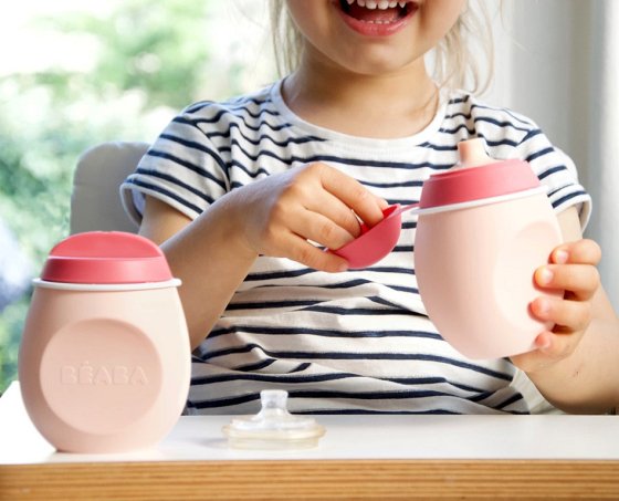 Εκπαιδευτικό Ποτηράκι Beaba BabySqueez' 2 σε 1 Ροζ