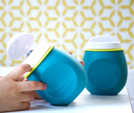 Εκπαιδευτικό Ποτηράκι Beaba BabySqueez' 2 σε 1 Μπλε