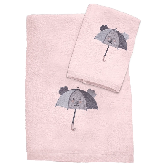 Σετ πετσέτες μπάνιου BABY FUN Pink Grey