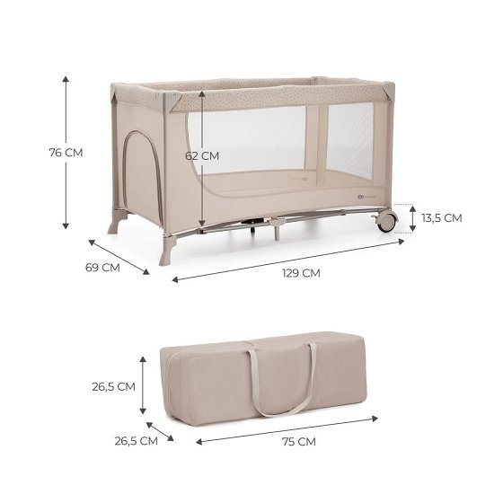Kinderkraft travel cot JOY 2 BEIGE