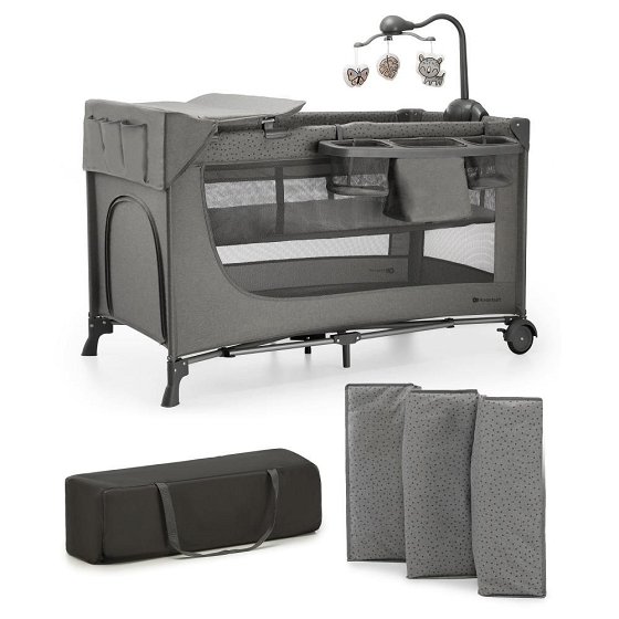 Kinderkraft travel cot JOY 2 with accessories DARK GREY