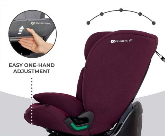 Kinderkraft ONETO3 i-Size car seat (76-150cm) CHERRY PEARL